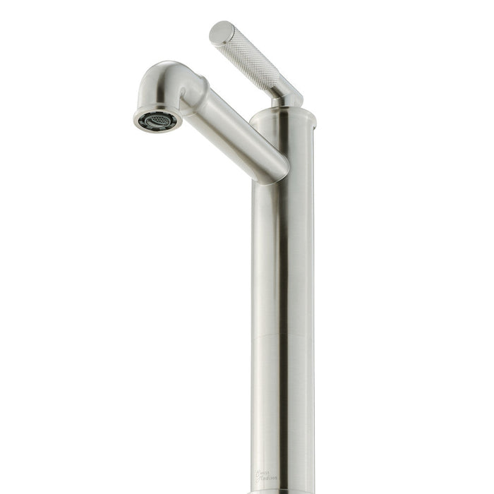 Swiss Madison Avallon Single Hole, Single-Handle Sleek, High Arc Bathroom Faucet in Brushed Nickel - SM-BF91BN