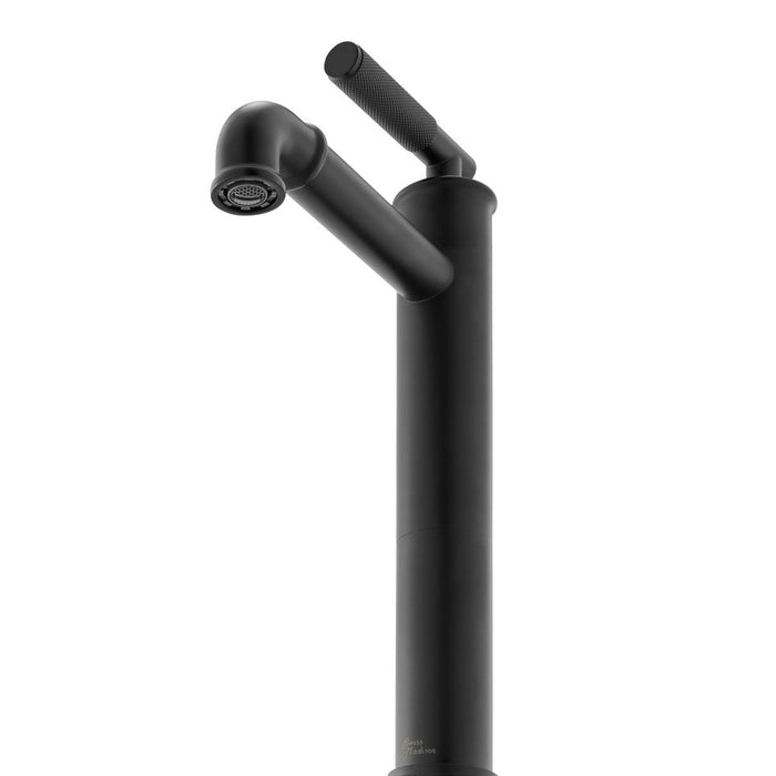 Swiss Madison Avallon Single Hole, Single-Handle Sleek, High Arc Bathroom Faucet in Matte Black - SM-BF91MB