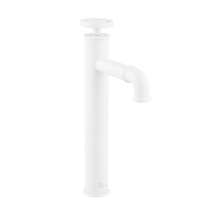 Swiss Madison Avallon Single Hole, Single-Handle Wheel, High Arc Bathroom Faucet in Matte White - SM-BF81MW