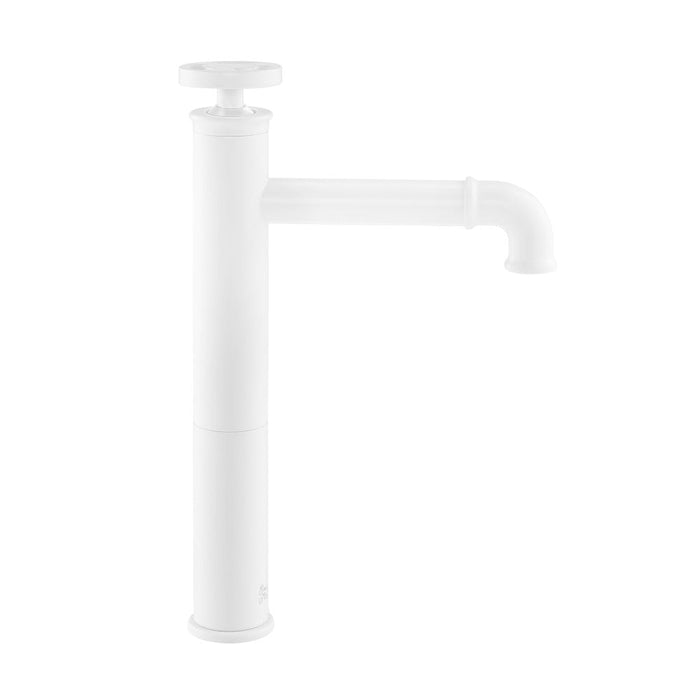 Swiss Madison Avallon Single Hole, Single-Handle Wheel, High Arc Bathroom Faucet in Matte White - SM-BF81MW