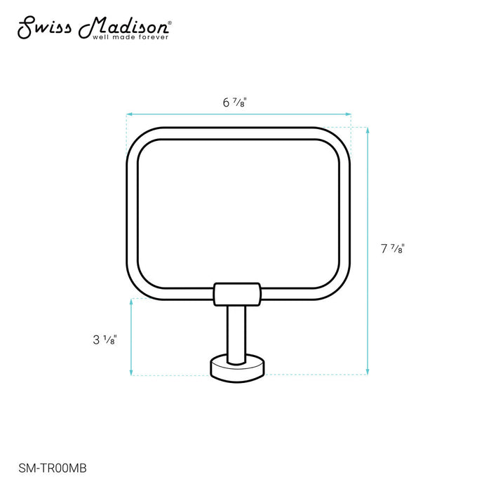 Swiss Madison Avallon Towel Ring in Matte Black - SM-TR00MB