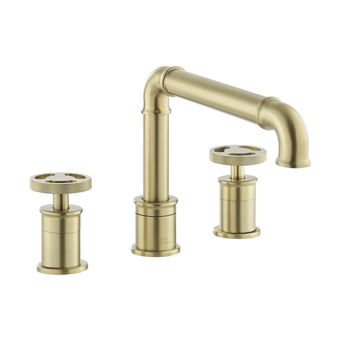 Swiss Madison Avallon 8 in. Widespread, 2-Handle Wheel, Bathroom Faucet in Brushed Gold - SM-BF82BG