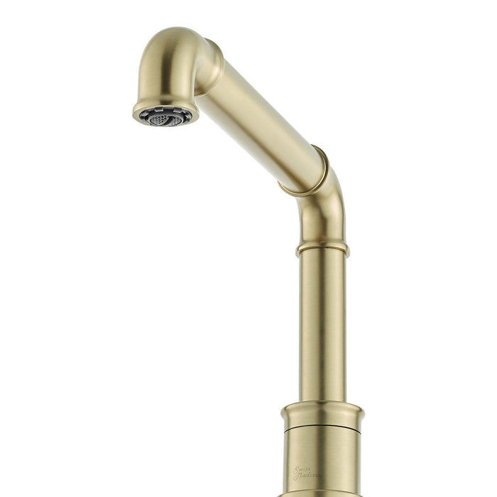 Swiss Madison Avallon 8 in. Widespread, 2-Handle Wheel, Bathroom Faucet in Brushed Gold - SM-BF82BG