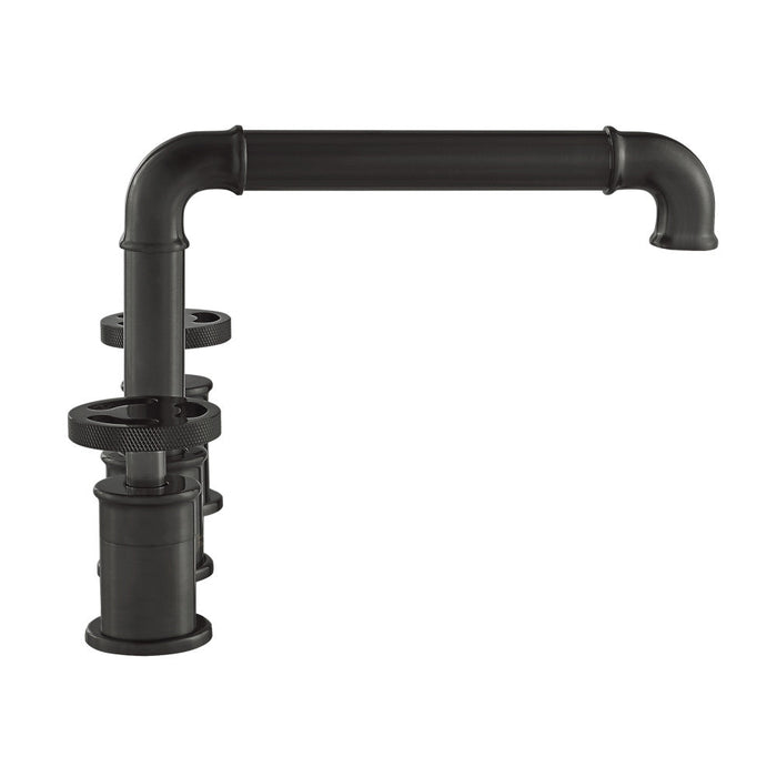 Swiss Madison Avallon 8 in. Widespread, 2-Handle Wheel, Bathroom Faucet in Matte Black - SM-BF82MB