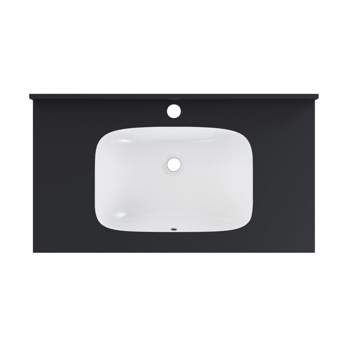 Swiss Madison Avancer 36'' Wall Mount Sink In Black Marquina - SM-WS260BM