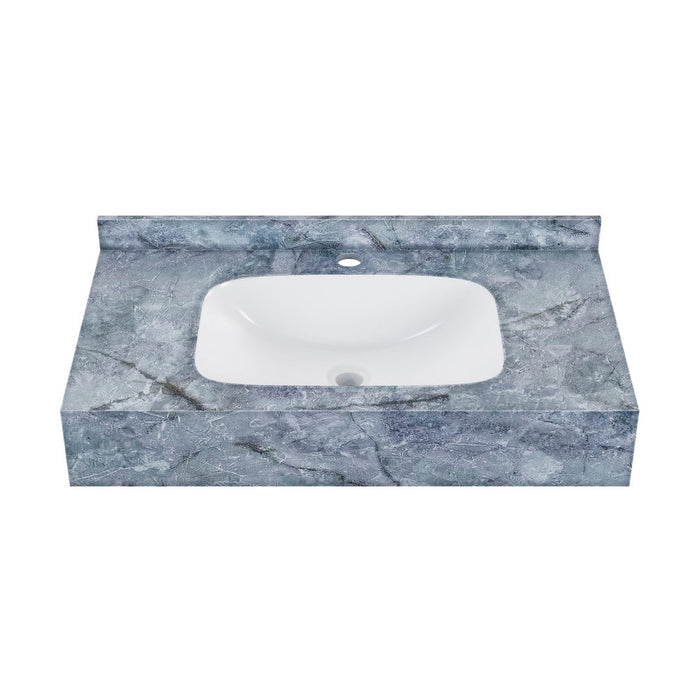 Swiss Madison Avancer 36'' Wall Mount Sink In Blue Celeste - SM-WS260BC