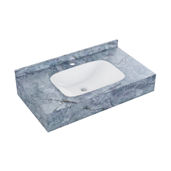 Swiss Madison Avancer 36'' Wall Mount Sink In Blue Celeste - SM-WS260BC