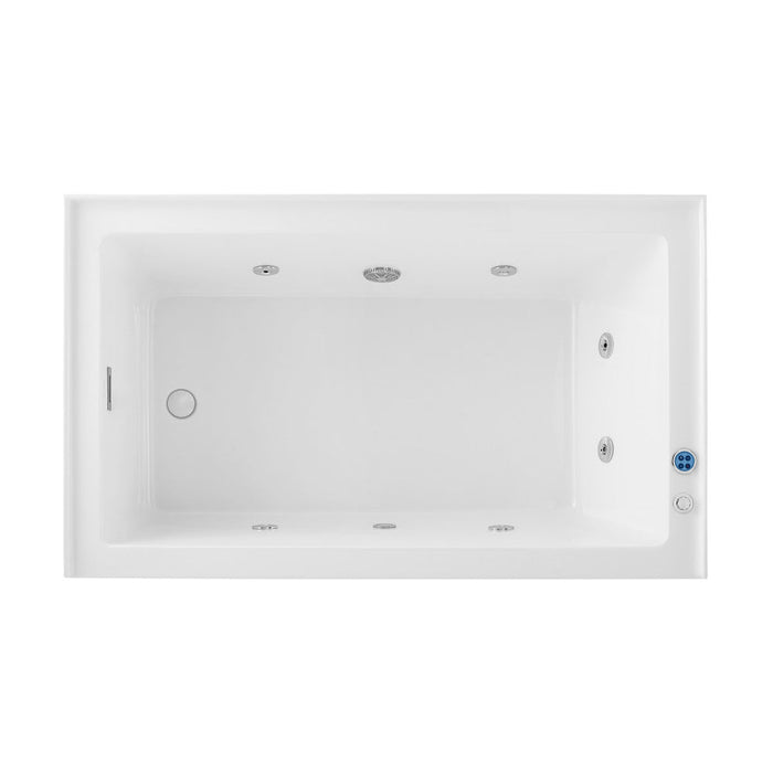 Swiss Madison Avancer 60" x 36" Left-Hand Drain Rectangular Alcove Whirlpool Bathtub with Apron - SM-AB590