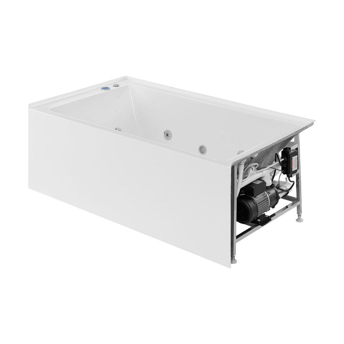 Swiss Madison Avancer 60" x 36" Right-Hand Drain Rectangular Alcove Whirlpool Bathtub with Apron - SM-AB591