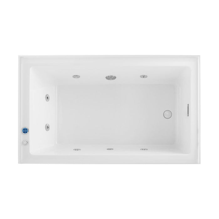 Swiss Madison Avancer 60" x 36" Right-Hand Drain Rectangular Alcove Whirlpool Bathtub with Apron - SM-AB591