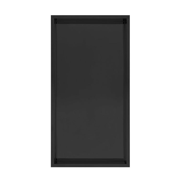 Swiss Madison Voltaire 12" x 24" Stainless Steel Single Shelf Wall Niche in Matte Black