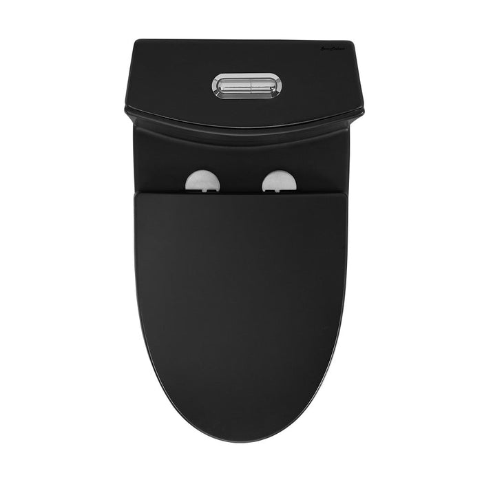 Swiss Madison St. Tropez One-Piece Elongated Toilet Vortex Dual-Flush in Matte Black 1.1/1.6 gpf