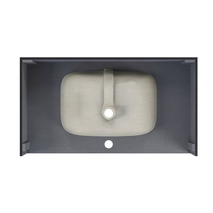 Swiss Madison Avancer 36'' Wall Mount Sink In Black Marquina