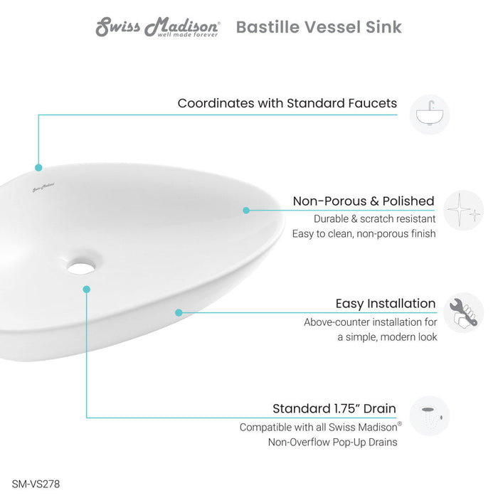 Swiss Madison Bastille Vessel Sink - SM-VS278