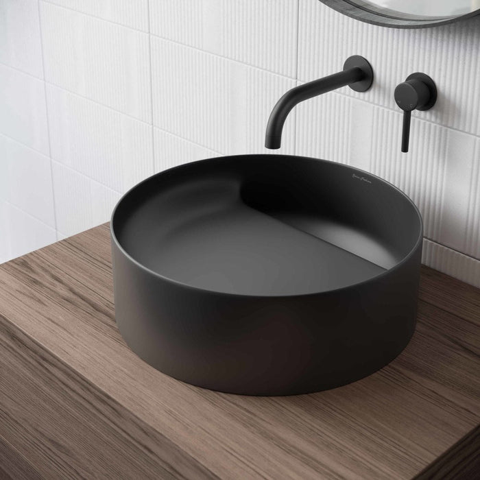 Swiss Madison Beau 16.5" Round Vessel Bathroom Sink in Matte Black - SM-VS301MB