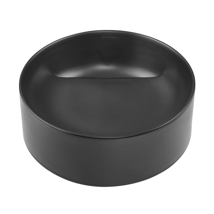 Swiss Madison Beau 16.5" Round Vessel Bathroom Sink in Matte Black - SM-VS301MB