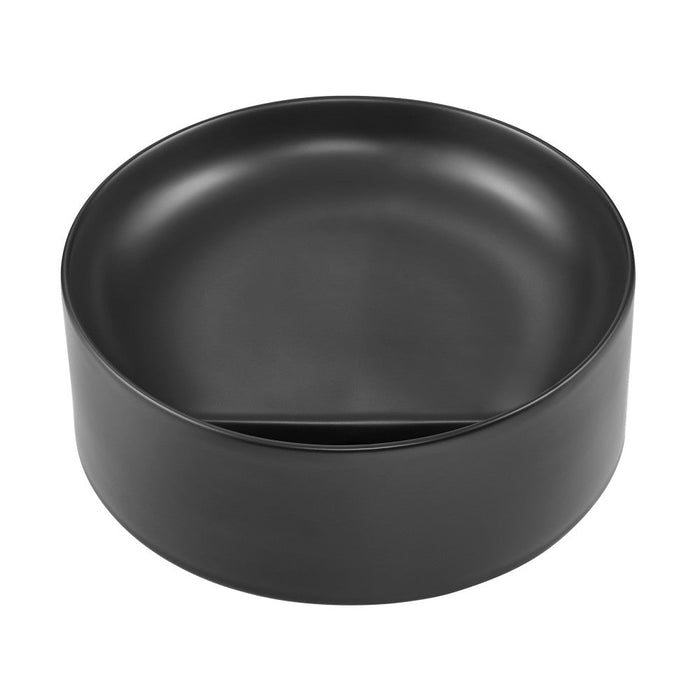 Swiss Madison Beau 16.5" Round Vessel Bathroom Sink in Matte Black - SM-VS301MB