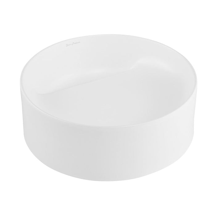 Swiss Madison Beau 16.5" Round Vessel Bathroom Sink in Matte White - SM-VS301MW