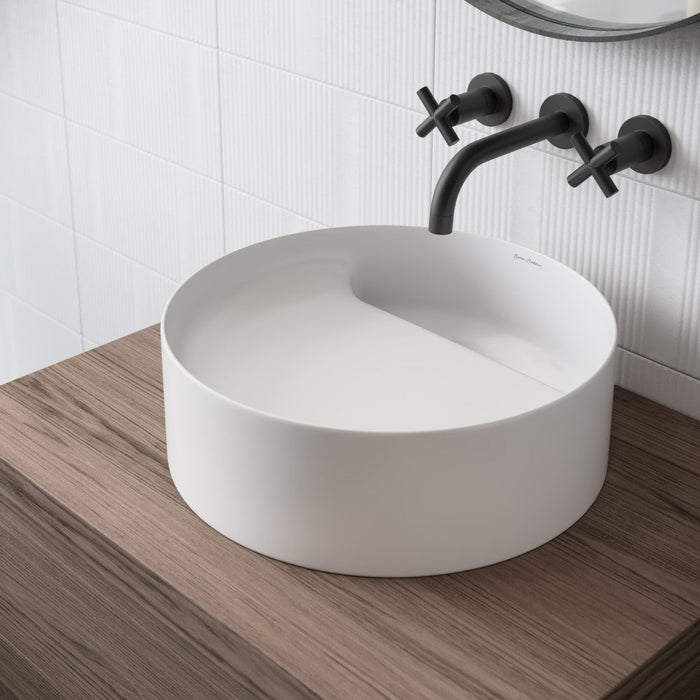 Swiss Madison Beau 16.5" Round Vessel Bathroom Sink in Matte White - SM-VS301MW