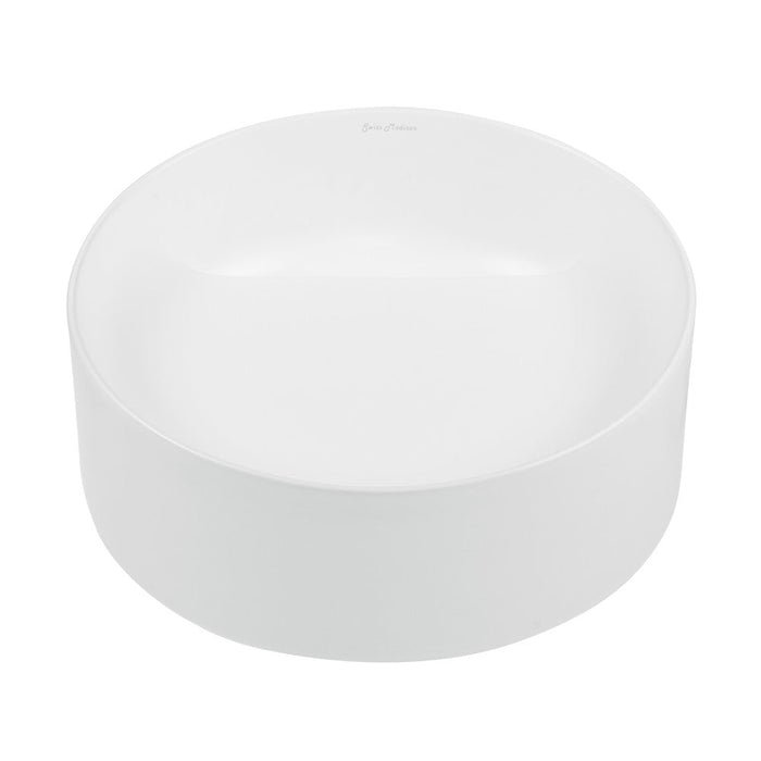 Swiss Madison Beau 16.5" Round Vessel Bathroom Sink in Matte White - SM-VS301MW