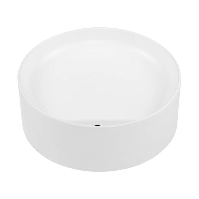 Swiss Madison Beau 16.5" Round Vessel Bathroom Sink in Matte White - SM-VS301MW