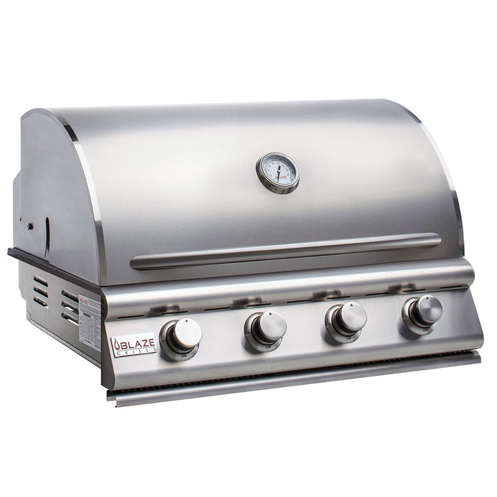 Blaze BLZ-4LBM Stainless Steel Built-In 4-Burner Gas Grill, 32-inch BLZ-4LBM-Config