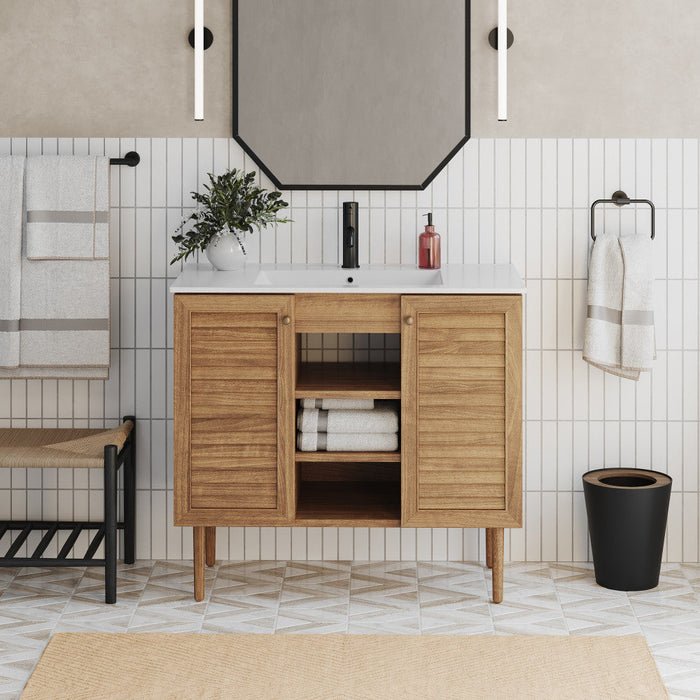 Swiss Madison Bron 36" Bathroom Vanity in Oak - SM-BV374