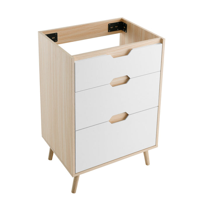 Swiss Madison Brusque 24 Bathroom Vanity in White Oak -Cabinet Only (SM-BV350) - SM-BV350-C