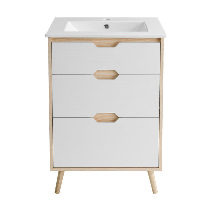 Swiss Madison Brusque 24" Bathroom Vanity in White Oak - SM-BV350