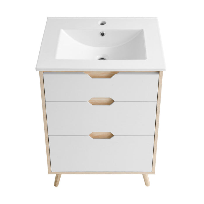 Swiss Madison Brusque 24" Bathroom Vanity in White Oak - SM-BV350