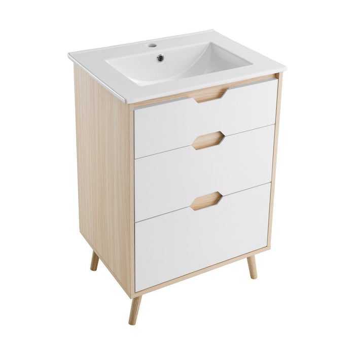 Swiss Madison Brusque 24" Bathroom Vanity in White Oak - SM-BV350