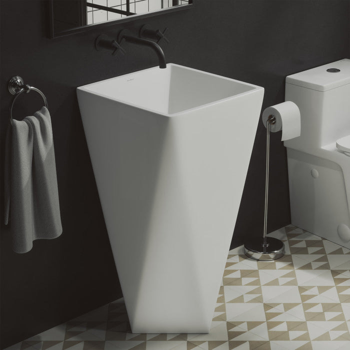 Swiss Madison Brusque One-Piece Pedestal Sink - SM-PS314