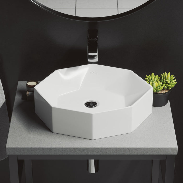 Swiss Madison Brusque Glossy White Ceramic Specialty Vessel Sink 19.25 in - SM-VS280