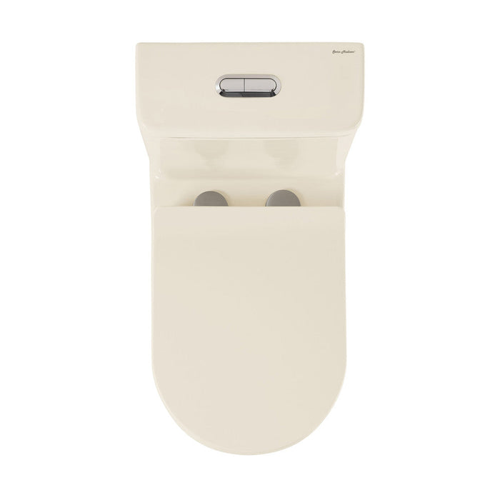 Swiss Madison Burdon One Piece Square Toilet Dual Flush 1.1/1.6 gpf in Bisque - SM-1T111BQ