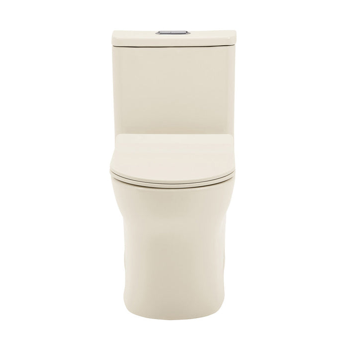 Swiss Madison Burdon One Piece Square Toilet Dual Flush 1.1/1.6 gpf in Bisque - SM-1T111BQ