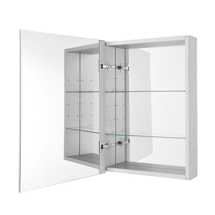 Swiss Madison Cache 20 in. x 30 in. Mirrored Aluminum Medicine Cabinet - SM-MC001