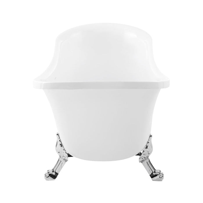 Swiss Madison Cache Single Slipper, Clawfoot Soaking Acrylic Bathtub, Chrome Clawfoot - SM-FB585CC