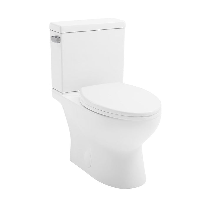 Swiss Madison Cache Two-Piece Elongated Toilet Left Side Flush Handle Toilet 1.28 gpf - SM-2T230