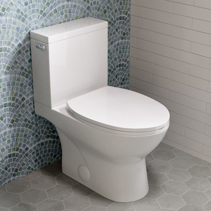 Swiss Madison Cache Two-Piece Elongated Toilet Left Side Flush Handle Toilet 1.28 gpf - SM-2T230