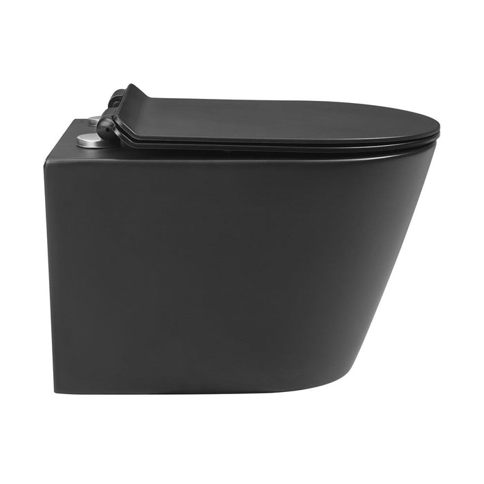 Swiss Madison Calice Wall-Hung Round Toilet Bowl in Matte Black - SM-WT465MB