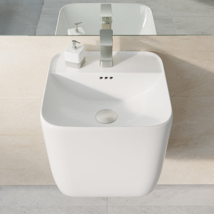 Swiss Madison Carre 17.5" Wall-Mount Bathroom Sink - SM-WS341