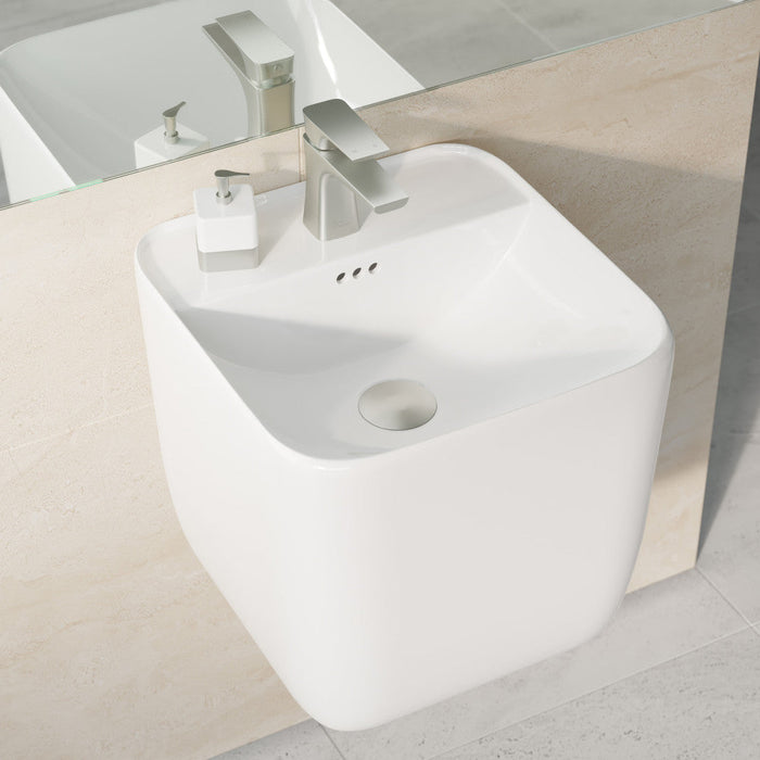 Swiss Madison Carre 17.5" Wall-Mount Bathroom Sink - SM-WS341