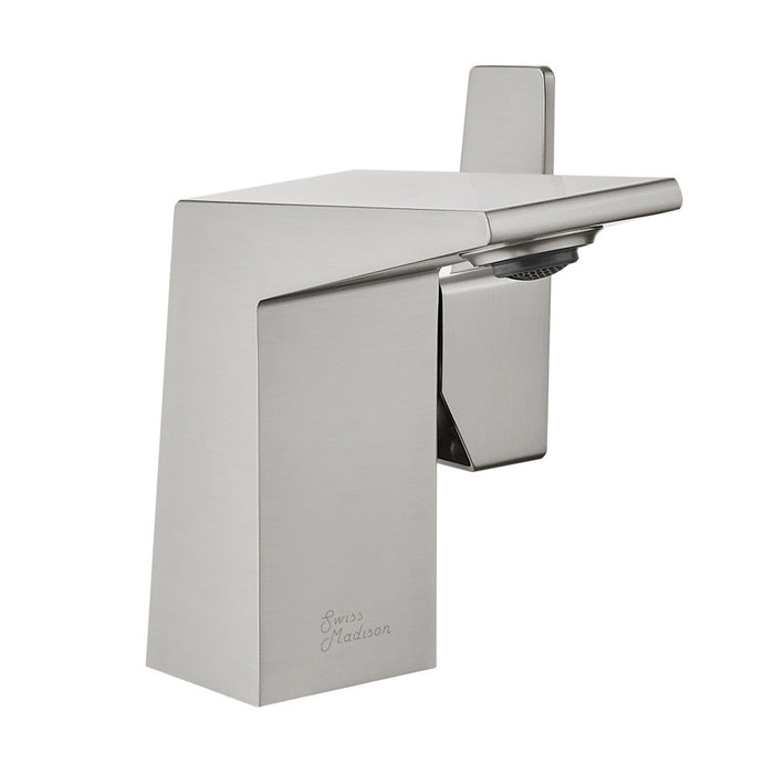 Swiss Madison Carre Single Hole, Single-Handle, Bathroom Faucet in Brushed Nickel - SM-BF30BN