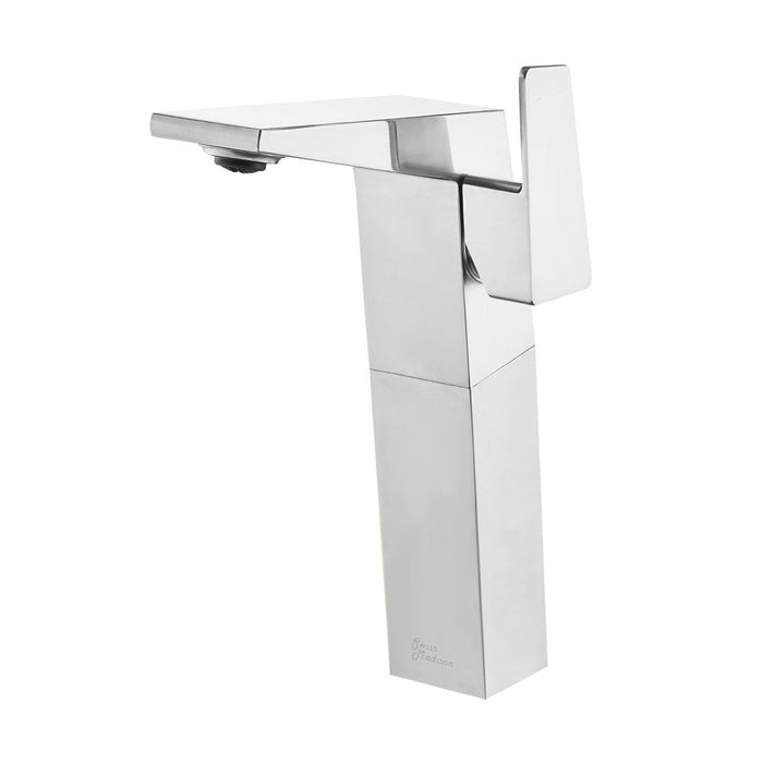 Swiss Madison Carre Single Hole, Single-Handle, High Arc Bathroom Faucet in Chrome - SM-BF31C