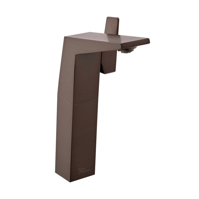 Swiss Madison Carre Single Hole, Single-Handle, High Arc Bathroom Faucet in Oil Rubbed Bronze - SM-BF31OR