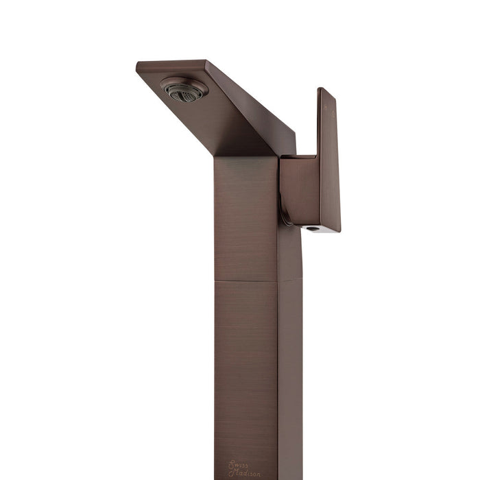 Swiss Madison Carre Single Hole, Single-Handle, High Arc Bathroom Faucet in Oil Rubbed Bronze - SM-BF31OR