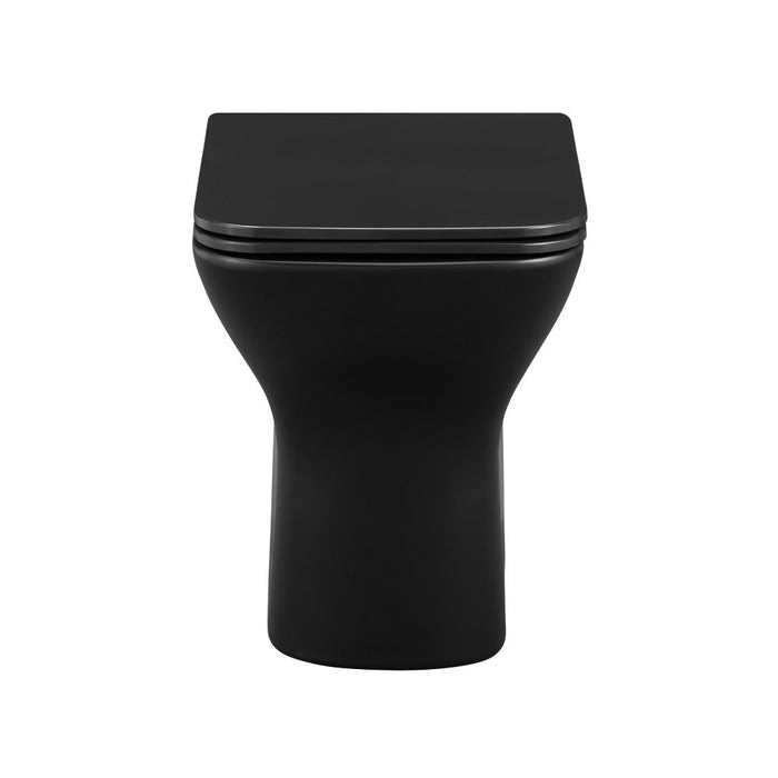 Swiss Madison Carre Back-to-Wall Elongated Toilet Bowl in Matte Black - SM-WT530MB