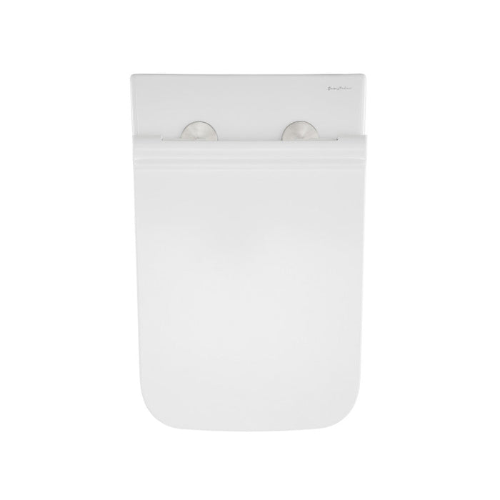 Swiss Madison Carre Back to Wall Toilet Bowl Bundle in Glossy White - SM-WK530-01C