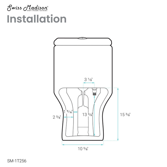 Swiss Madison Carre One-Piece Square Toilet Dual-Flush 1.1/1.6 gpf - SM-1T256