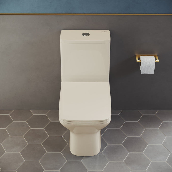 Swiss Madison Carre One Piece Square Toilet Dual Flush 1.1/1.6 gpf in Bisque - SM-1T256BQ